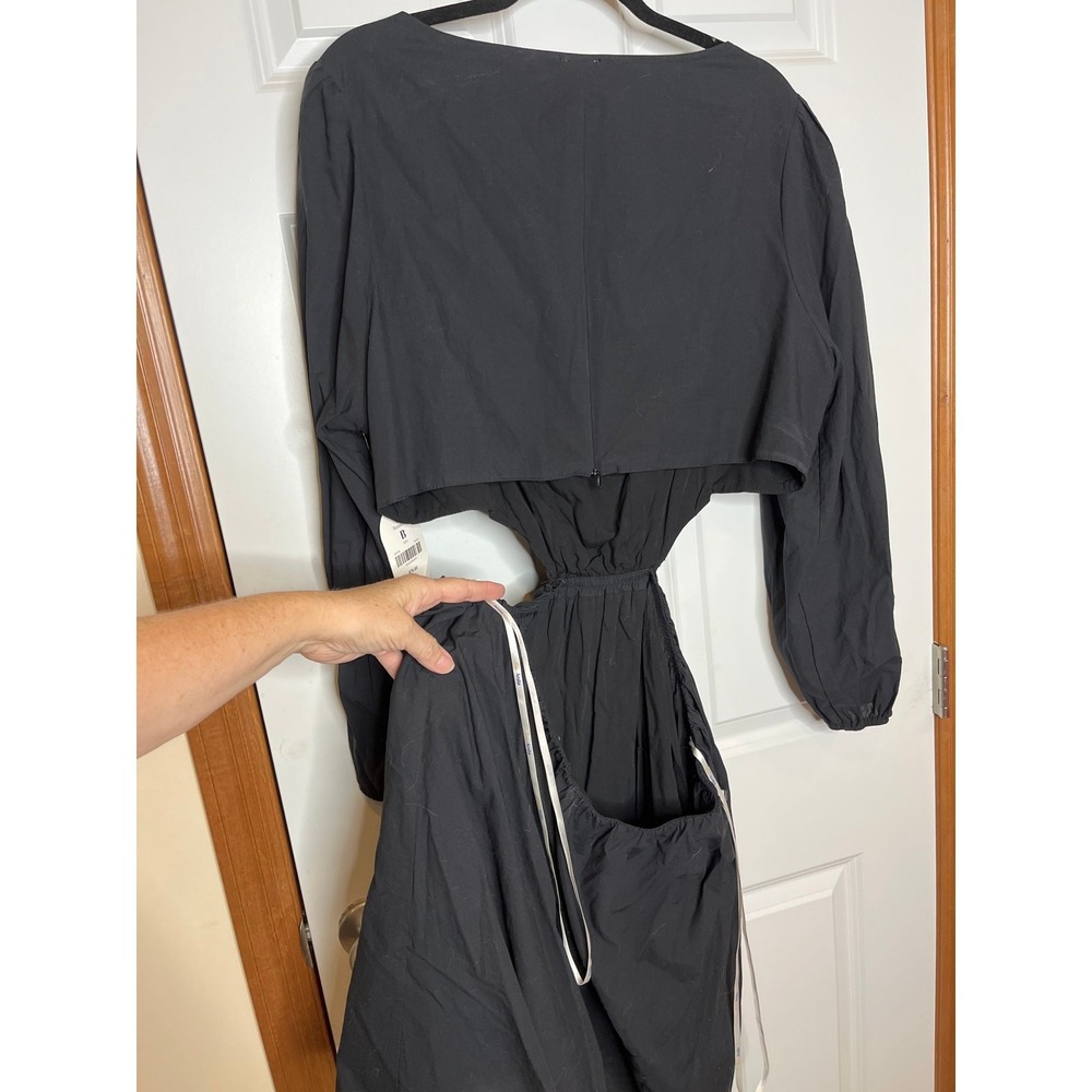Arula Black Cutout Mini Dress NWT Size B 18/20 Plus Size Puff Sleeve - Picture 6 of 10